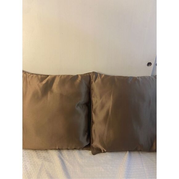 2 Whole Home pillows brown teal colors 16x16” - Picture 2 of 2